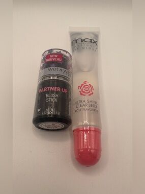Wet n Wild Blush Stick & Max Makeup Cherimoya Lip Gloss Vegan Cruelty-Free NWOB
